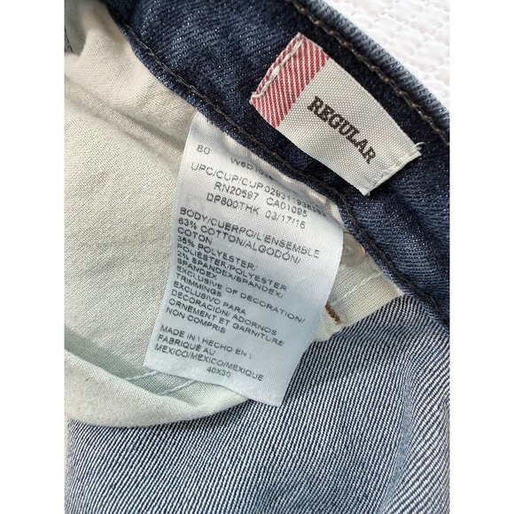 Dickies Mens Relaxed Fit Straight Leg Jeans Dark Wash Denim‎ Casual Pants - Picture 4 of 10